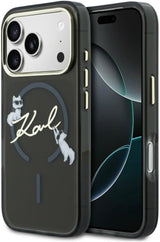 Karl Lagerfeld Script Logo Case with MagSafe for iPhone 17/18 Pro 6.3" Black - KLHMP18L5HKSCAK