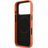 BMW M Series Metal Logo Case with MagSafe & Camera Stand for iPhone 17 Pro 6.3" Orange - BMHMP17L25PFWKCKO