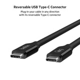 Belkin Connect 0.8M USB C to USB C Cable Black - INZ001bt0.8MBK