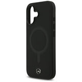 Mercedes Plain Smooth Leather Case with MagSafe for iPhone 17 6.3" Black - EMHMP17S23RCMK