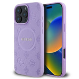 Guess Saffiano Peony Classic Logo Case with MagSafe for iPhone 16 Pro Max 6.9" Purple - GUHMP16XPSAPSMEU