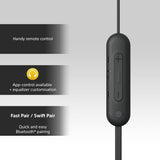 Sony In Ear Wireless Headphones Black - WI-C100/BZ