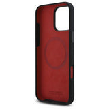 BMW M Series Silicone Hexagon Red Line Case with MagSafe for iPhone 16 Pro Max 6.9" Black - BMHMP16X23SHER