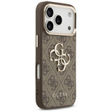 Guess Big 4G Classic Logo Case for iPhone 17 Pro 6.3" Brown Gold - GUHCP17L4GMGCBR