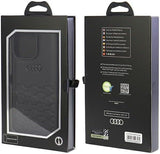 Audi GT Synthetic Leather Hard Case with MagSafe for iPhone 15 Pro Max 6.7" Black - AU-TPUPCIP15PM-GT/D2-BK