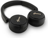 Guess Script Metal Logo On Ear Wireless Headphone Black - GUBHV6SCK
