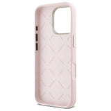 Guess Silicone Script Metal Logo & Frame Case for iPhone 16 Pro Max 6.9" Pink - GUHCP16XSMBSLP
