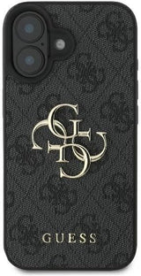 Guess 4G Big Logo Case for iPhone 16 6.1" Black - GUHCP16S4GMGGR