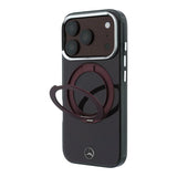 Mercedes Iconic Logo Case with 360 MagSafe Ring Stand for iPhone 17/18 Pro Max 6.9" Burgundy - MEHMP18X25HRSILR