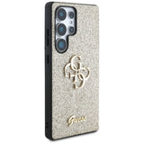 Guess Fixed Glitter Big 4G Metal Logo Case for Samsung Galaxy S25 Ultra 6.9" Gold - GUHCS25LHG4SGD