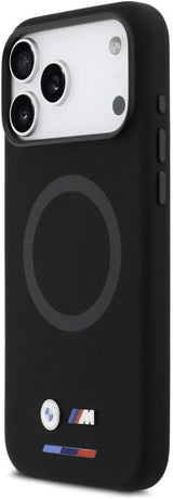 BMW M Series Silicone Logo Case with MagSafe for iPhone 17 Pro Max 6.9" Black - BMHMP17X25SITBOK