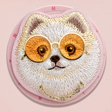 Nimmy Glass Cool Dog Face Case with Detachable MagSafe Grip Stand for iPhone 17 Pro 6.3" Pink - N-YJKM-CXZJ-IP17-PRO-031