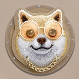 Nimmy Glasses Cool Dog Face Case with Detachable MagSafe Grip Stand for iPhone 17 Pro 6.3" Brown Orange - N-YJKM-CXZJ-IP17-PRO-012
