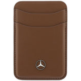 Mercedes Benz Leather Magnetic Card Holder Brown - MECSMPUDCSA