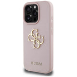 Guess Grained Big 4G Logo & Small Classic Logo Case for iPhone 16 Pro Max 6.9" Pink - GUHCP16XPGT4MBP