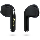 Guess Gold Line Triangle Logo TWS Earphone with Charging Case Black - GUTWSA15HETK