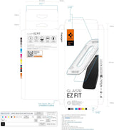 Spigen Glastr EZ Fit Privacy Film Screen Protector 2 Pack for iPhone 16 Pro Max 6.9" - AGL07908