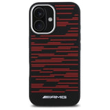 Mercedes Benz AMG Silicone Graphics Case with MagSafe for iPhone 16 6.1" Black & Red - AMHMP16S24SSRRK