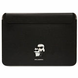 Karl Lagerfeld Saffiano Karl & Choupette 16" Laptop Sleeve Black - KLCS16SAKCPMK