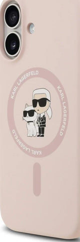 Karl Lagerfeld Liquid Silicone Karl and Choupette with MagSafe Case for iPhone 17 6.3" Pink - KLHMP17SSCMKCRHP
