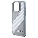 BMW M Series Carbon Stripe & Strap Case for iPhone 16 Pro 6.3" Grey - BMHCP16L23PSCCG