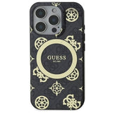 Guess IML Peony On 4G Background Case with MagSafe for iPhone 16 Pro Max 6.9" Black - GUHMP16XH4PYEEK