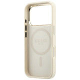 Guess Saffiano Small 4G Logo Case for iPhone 17/18 Pro 6.3" Beige - GUHMP18L6PSA4DME