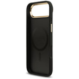 Guess PU Leather 4G Gold Frame Case with MagSafe for iPhone 17 Air 6.5" Black -GUHMP17MP4MSEGCK