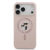 Karl Lagerfeld Liquid Silicone Karl and Choupette with MagSafe Case for iPhone 17 Pro Max 6.9" Pink - KLHMP17LSCMKCRHP