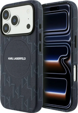Karl Lagerfeld Monogram Logo Case with MagSafe for iPhone 17 Pro Max 6.9" Blue - KLHMP17X5PGKLMCB