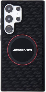 Mercedes AMG Carbon Pattern Silicone Case with MagSafe for Samsung Galaxy S24 Ultra 6.8" Black - AMHMS24L23SNRK