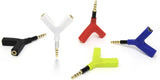 Tylt Y-Split 3.5mm Red Headphone Headset Splitter SPL-3.5M2FRD-T