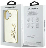 Karl Lagerfeld Metal Signature Case for iPhone 16 6.1" Gold - KLHCP16SPFMFBKMD