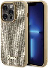 Guess Disco Metal Script Case for iphone 15 Pro 6.1" Gold - GUHCP15LPMSDGSD
