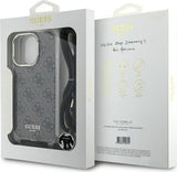 Guess Crossbody Cord 4G Print Case for iPhone 16 Pro 6.3" Brown - GUHCP16LHC4SEW