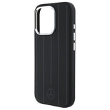Mercedes Benz Silicone Vertical Tonal Stripes Case with MagSafe for iPhone 16 Pro Max 6.9" Black - MEHMP16X23SUVSK