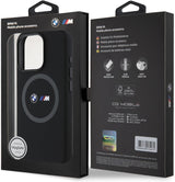 BMW M Series Silicone Printed Ring Case with MagSafe for iPhone 16 Pro Max 6.9" Black - BMHMP16X23SROK