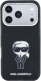 Karl Lagerfeld IML Iconic Sketch Print Case with MagSafe for iPhone 17/18 Pro 6.3" Black - KLHMP18L6HKIKDK