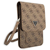 Guess 4G Triangle Universal Phone Pouch with Strap Brown - GUWBP4TMBR