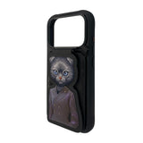 Nimmy Black Cat Magnetic Combo Case with Detachable MagSafe Card Holder Stand for iPhone 17 Pro Max 6.9" Black - N-CXMC-KTZH-IP17-PRO-MAX-03