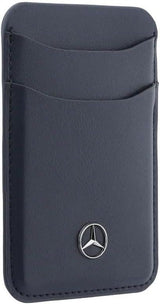Mercedes Benz Leather Magnetic Card Holder Navy Blue - MECSMPUDCSV