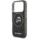 Karl Lagerfeld IML Glitter Karl & Choupette Heads Logo Case with MagSafe for iPhone 17 Pro 6.3" Black - KLHMP17LHMKBKCHOK
