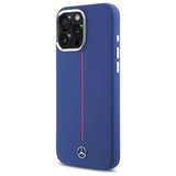 Mercedes Benz Silicone Red Stripe Case with MagSafe for iPhone 16 Pro Max 6.9" Navy Blue - MEHMP16X23SUMRV