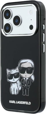 Karl Lagerfeld IML Karl & Choupette Bodies Sketch Print Case with MagSafe for iPhone 17/18 Pro 6.3" Black - KLHMP18L6HKCIDK