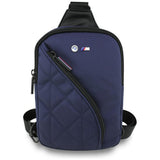 BMW M Series Nylon Pocket Crossbody Phone Bag with Metal Logo Navy Blue - BMCPBPBPNYPOV