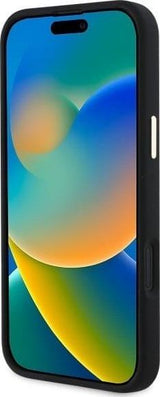 Guess 4G Logo Strass Silicone Case for iPhone 16 6.1" Black - GUHCP16SM4DGPK