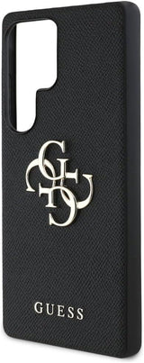 Guess Grained Big 4G Logo Small Classic Logo Case for Samsung Galaxy S25 Ultra 6.9" Black - GUHCS25LPGT4MBK