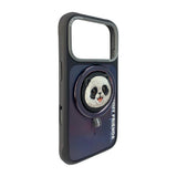 Nimmy Big Eye Cute Pet Travel Panda Face Case with Detachable MagSafe Grip for iPhone 17 Pro Max 6.9" Black Grey - N-XDY-CXZJZH-IP17-PRO-MAX-06-A