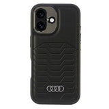 Audi Synthetic Leather Hardcase with MagSafe for iPhone 16 6.1" Black - AU-TPUPCMIP16-GT/D3-BK