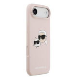 Karl Lagerfeld Liquid Silicone Double Head Case with MagSafe for iPhone 17 Air 6.5" Pink - KLHMP17MSKCHPPLP